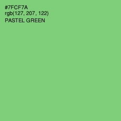 #7FCF7A - Pastel Green Color Image